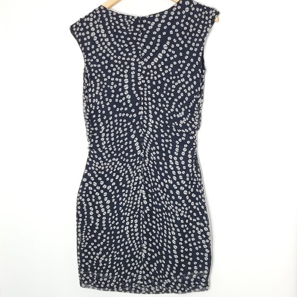 Mexx Women's Black Sleeveless Dots Printed Zipper Closure Knee Length Dress 34UK - Picture 4 of 11